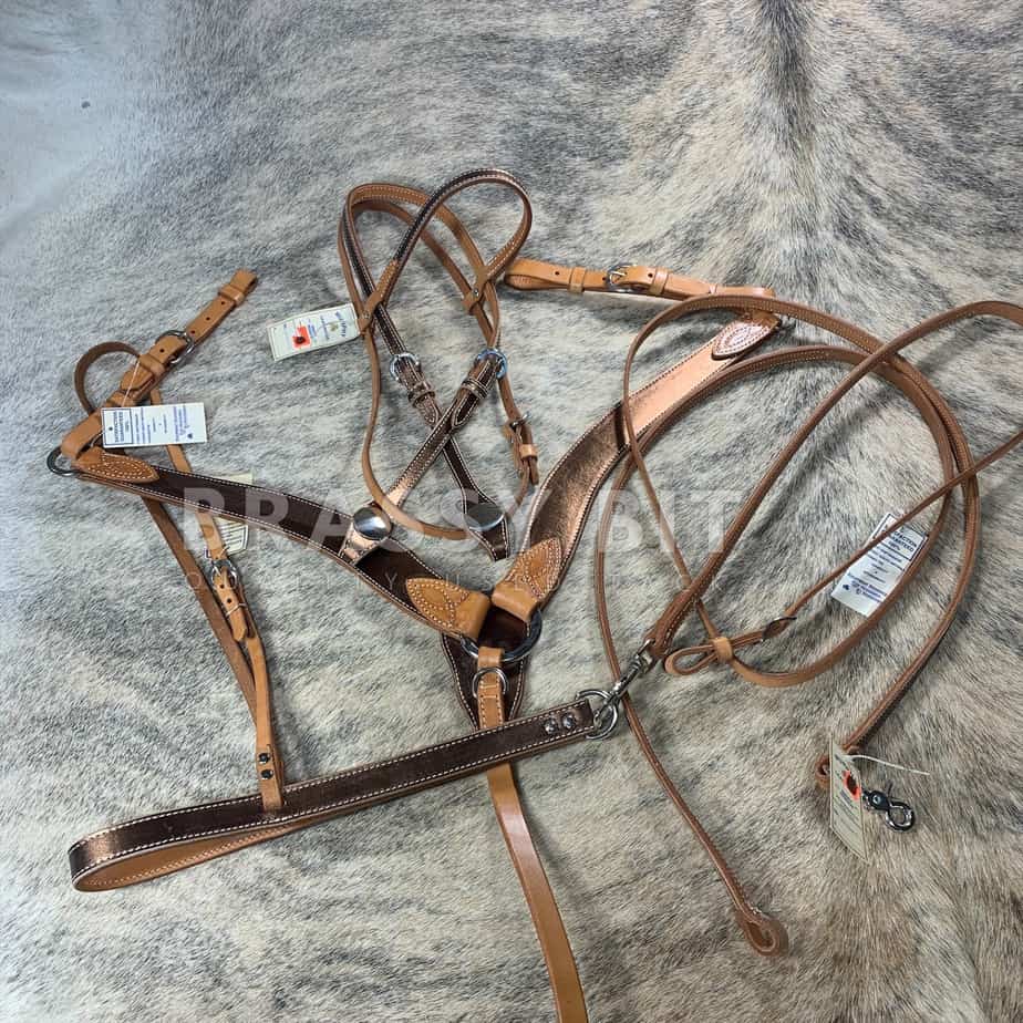 Murphy's Leather Co Metallic Bronze Tack Set