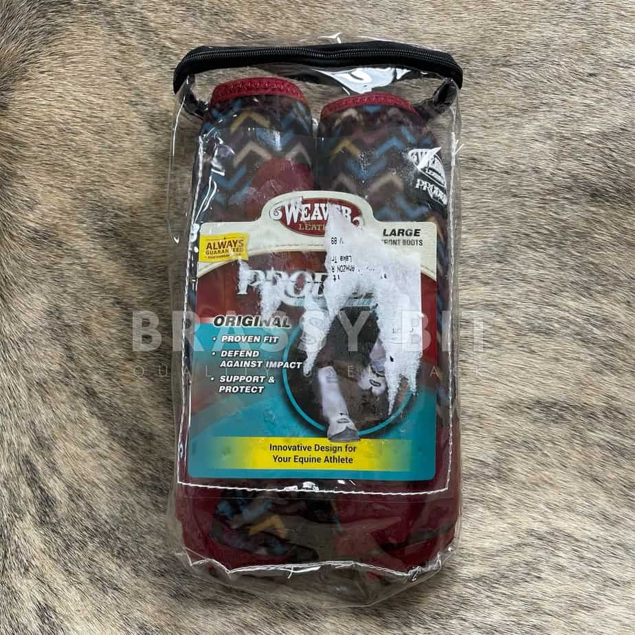 Weaver Prodigy Large Red Pattern Front Leg Protection