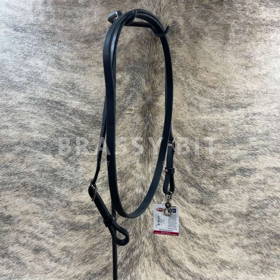 7' Weaver Black Leather Roper Rein