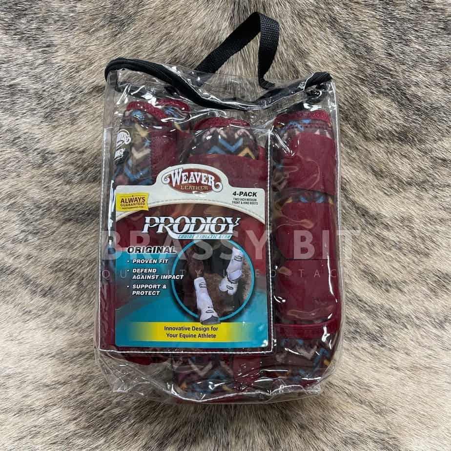 Weaver Prodigy Med Red Pattern Full Set of Leg Protection