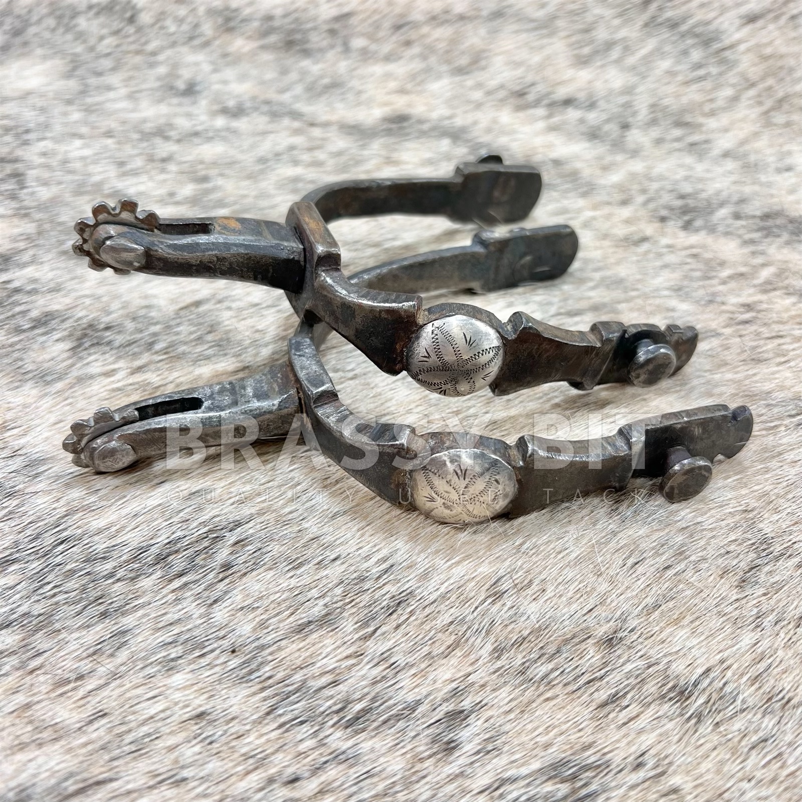 Handmade Small Rowel Silver Spurs