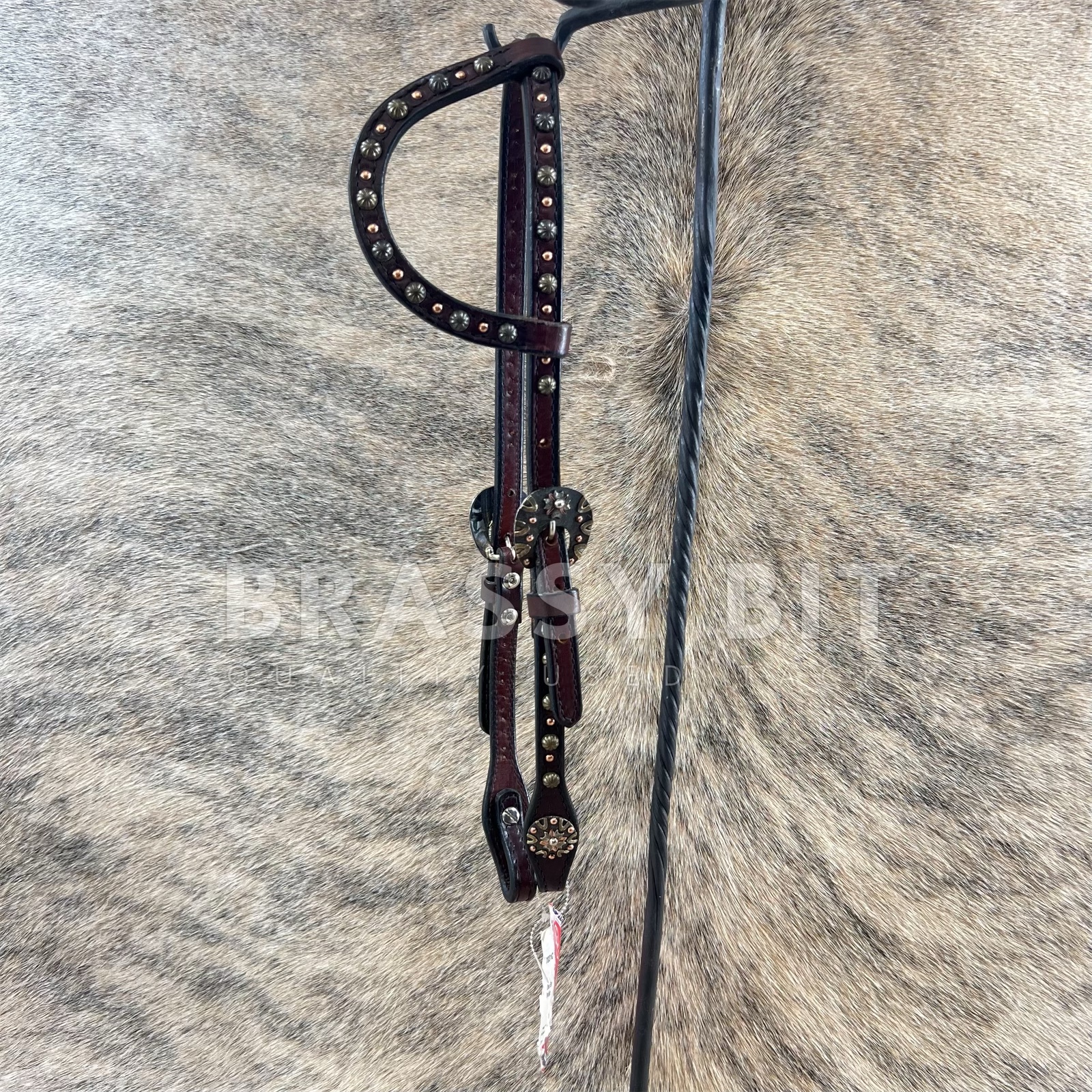 Reinsman Antiqued Floral & Dotted One Ear Headstall