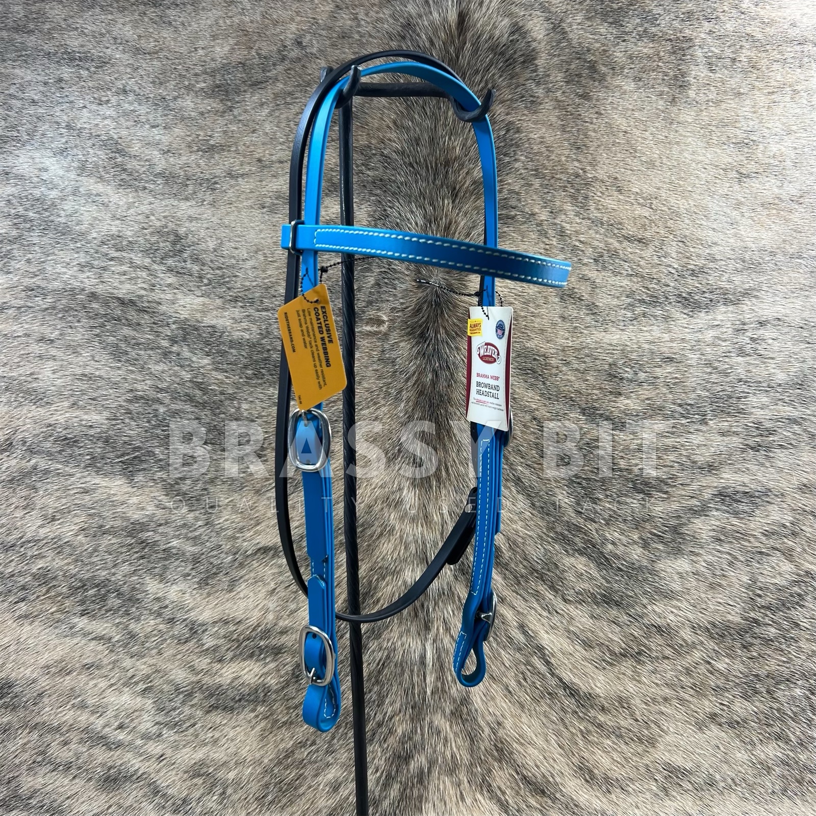 Weaver Biothene Brahma Webb Blue Browband Headstall