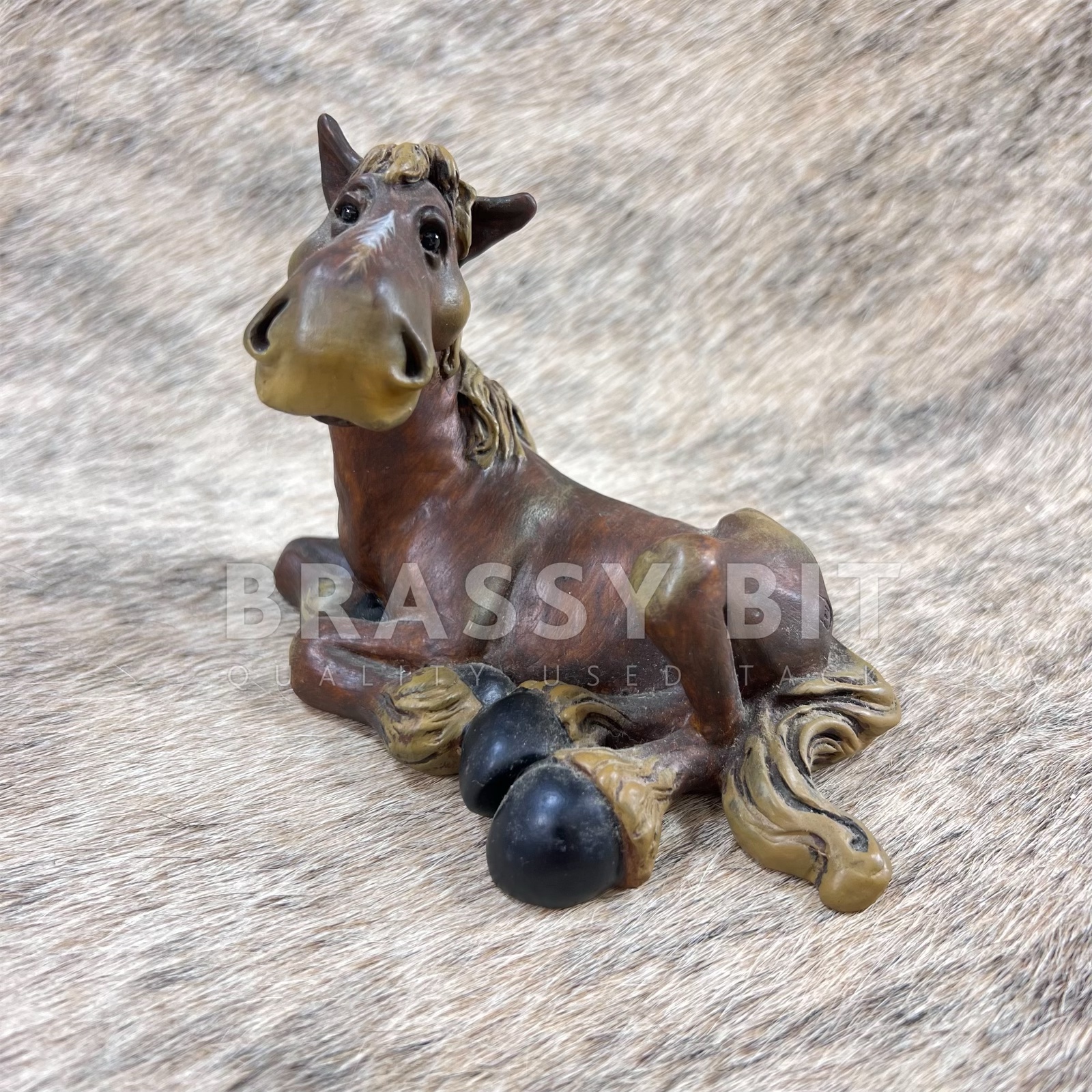 Brassy Bit Tack Montana Silversmiths Original Elmer Collection Horse Figurine