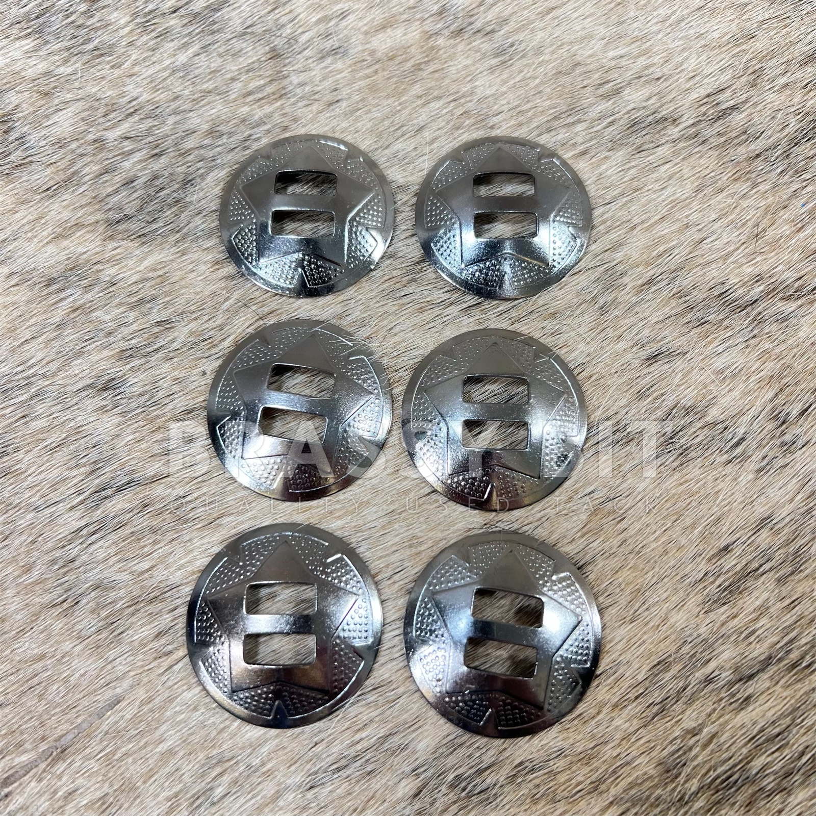 6pc Lot of 1 1/2" Slot Conchos