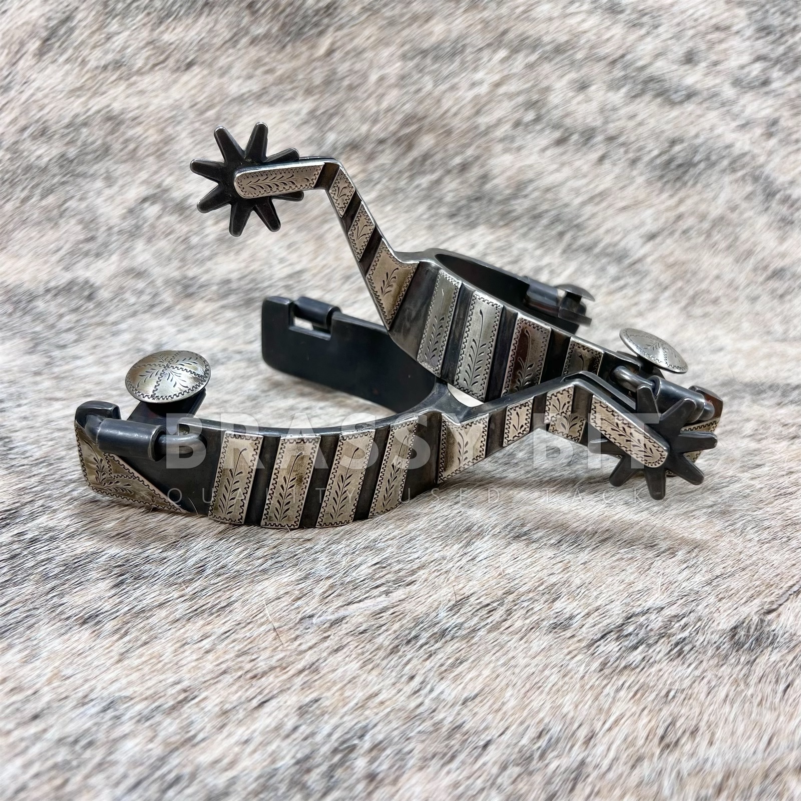 Ned Martin Silver Swan Neck Western Spurs