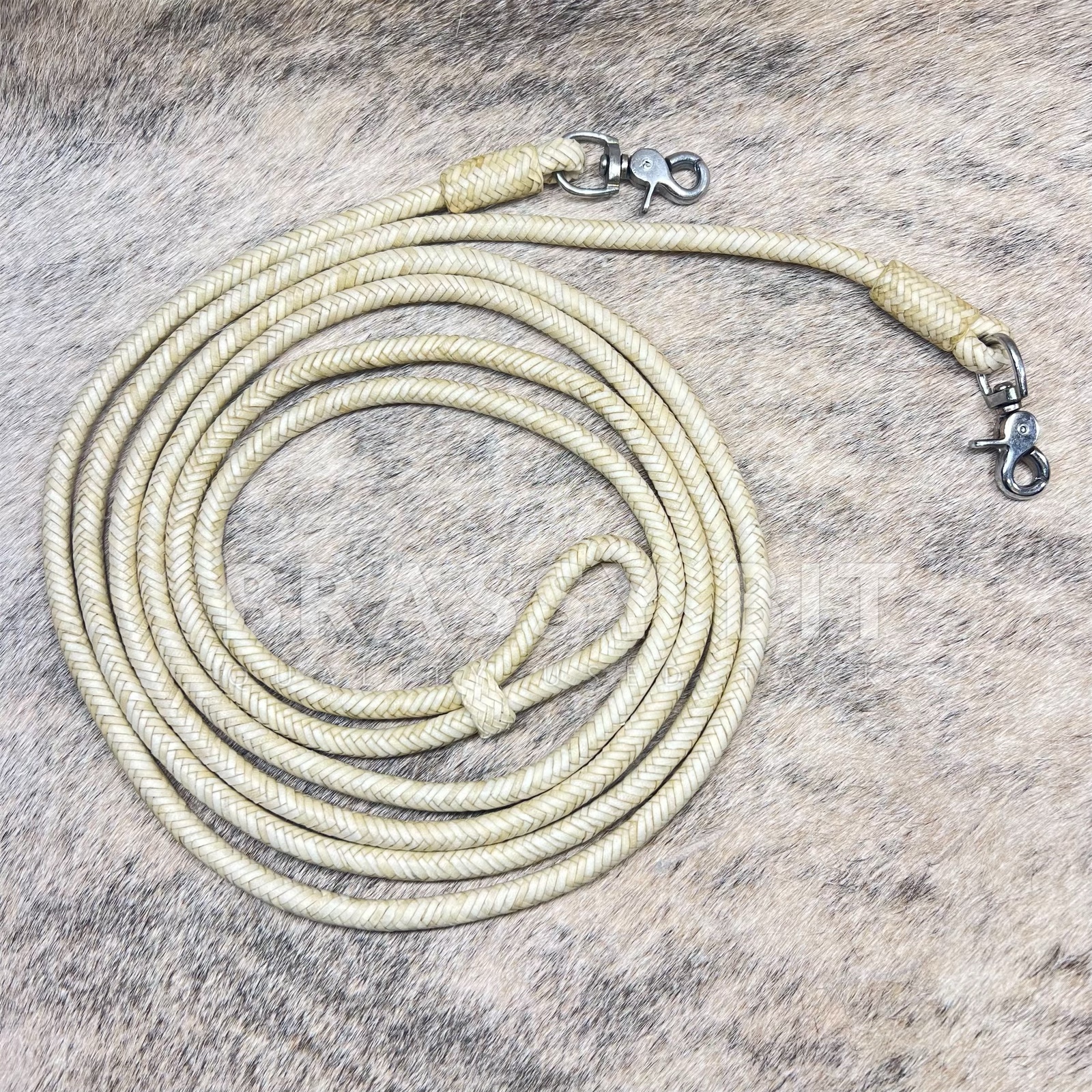 7' Weaver Round Braided Rawhide Roper Rein