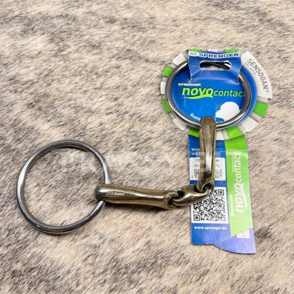 5.25" Herm Sprenger Double Jointed NovoContact Sensogan Loose Ring Snaffle
