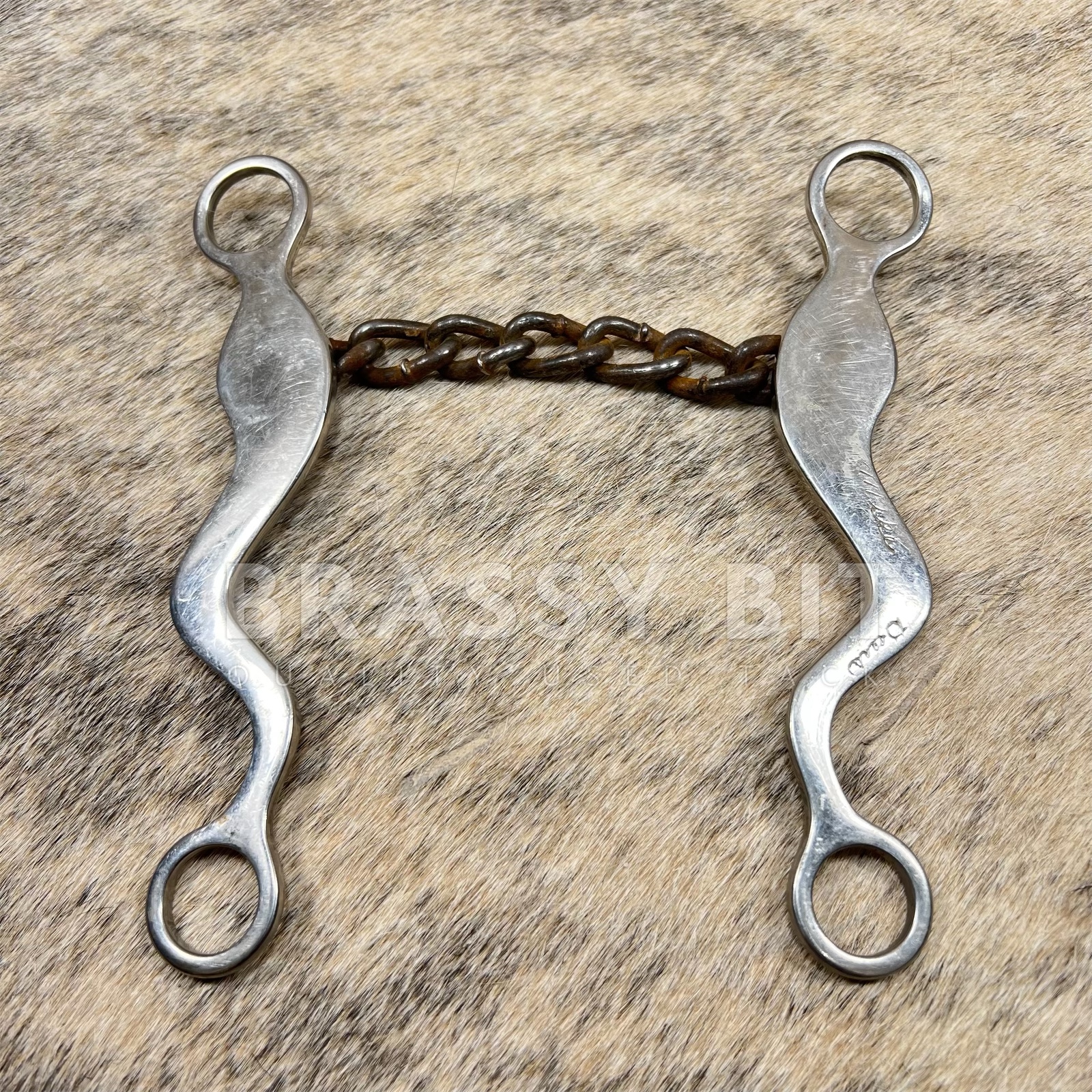 Brassy Bit Tack - 5" Reinsman Mike Beers Chain Mouth Curb