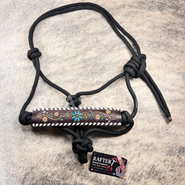 Rafter T Rope Halter w/ Buck-Stitched Bronc Noseband