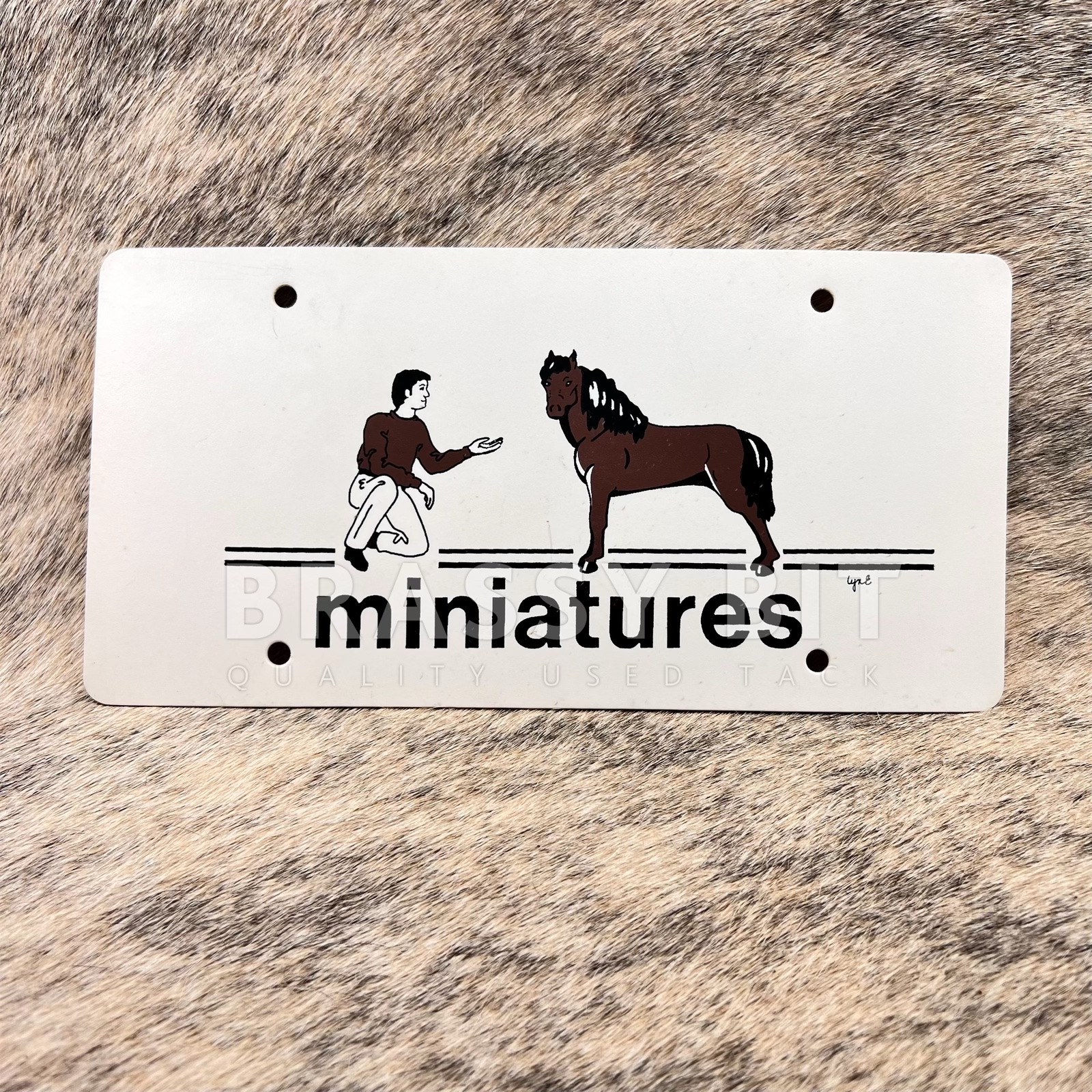 Miniature Horse License Plate Cover