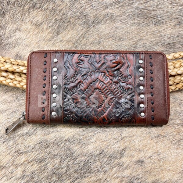 Shyanne Tooled Leather Wallet Wristlet
