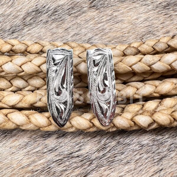 Ramirez Silversmiths Engraved Silver Bridle Tip Plates