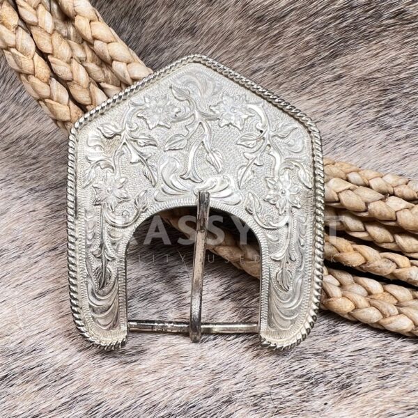 Kathy’s Custom Tack Sterling Plated Belt Buckle