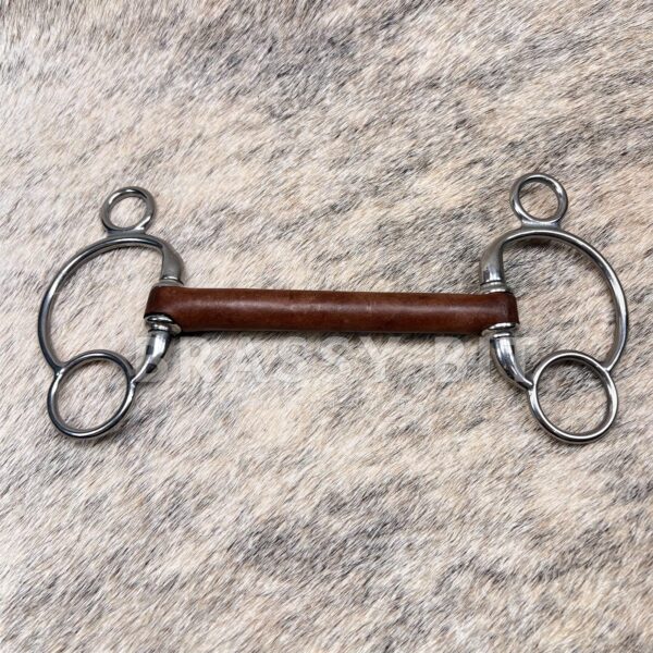 5.25" Trust 2.5 Ring Leather Straight Bar Bit