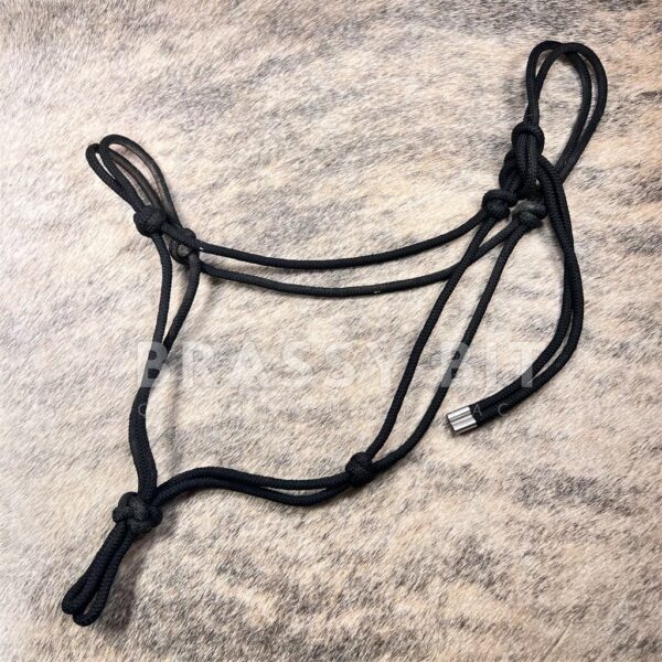 Black Rope Large Horse Halter