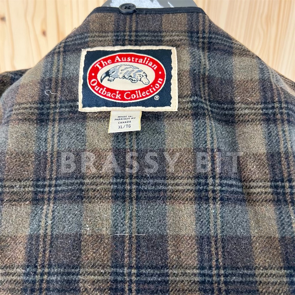 Veste Australian Outback Collection Homme Taille M – Peau Grasse Laine Doublée – Poussière Slicker