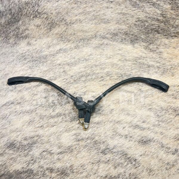 Black Futurity Knot Rolled Western Headstall Browband