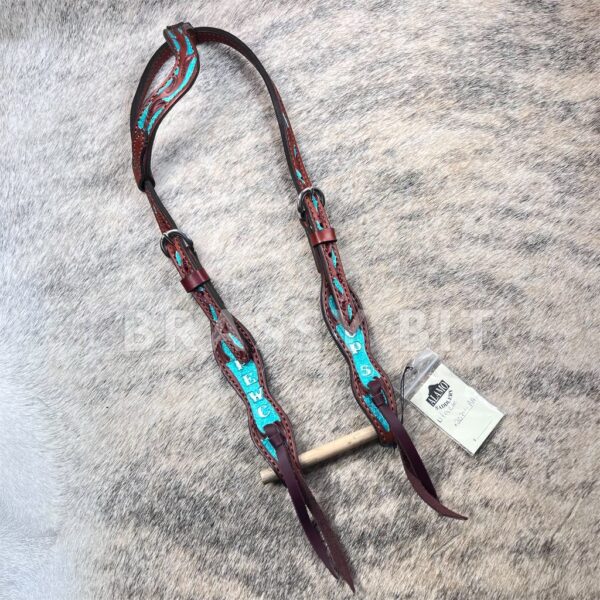 Alamo Sadderly Metallic Tooled Leather Headstall