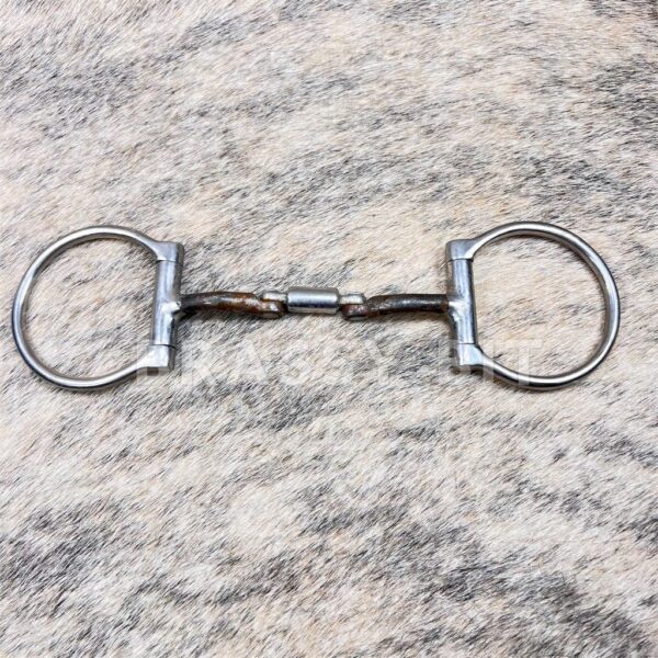 5.25" Myler Hinged Bristol Barrel Western D Ring Snaffle