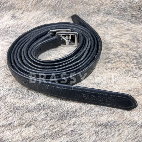 60" Passier Black Calf English Leathers