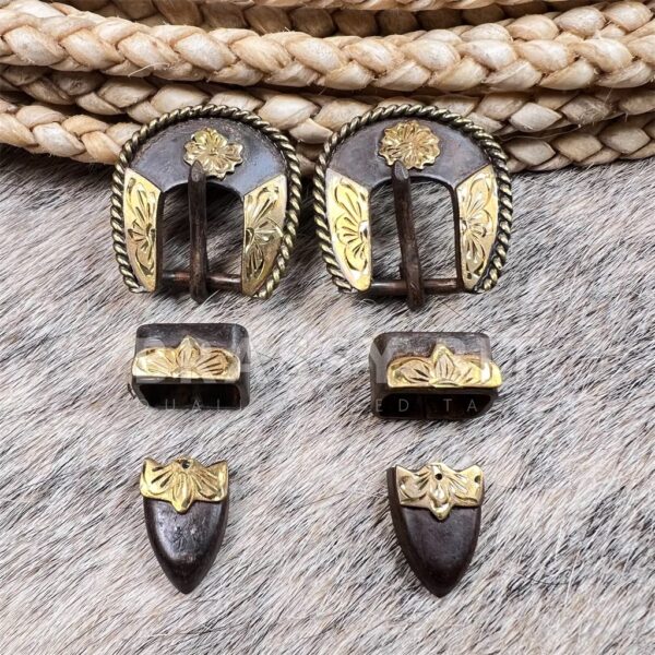 Vintage Hansen Western Gear Custom Buckle Set