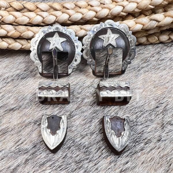 Vintage Hansen Western Gear Custom Buckle Set