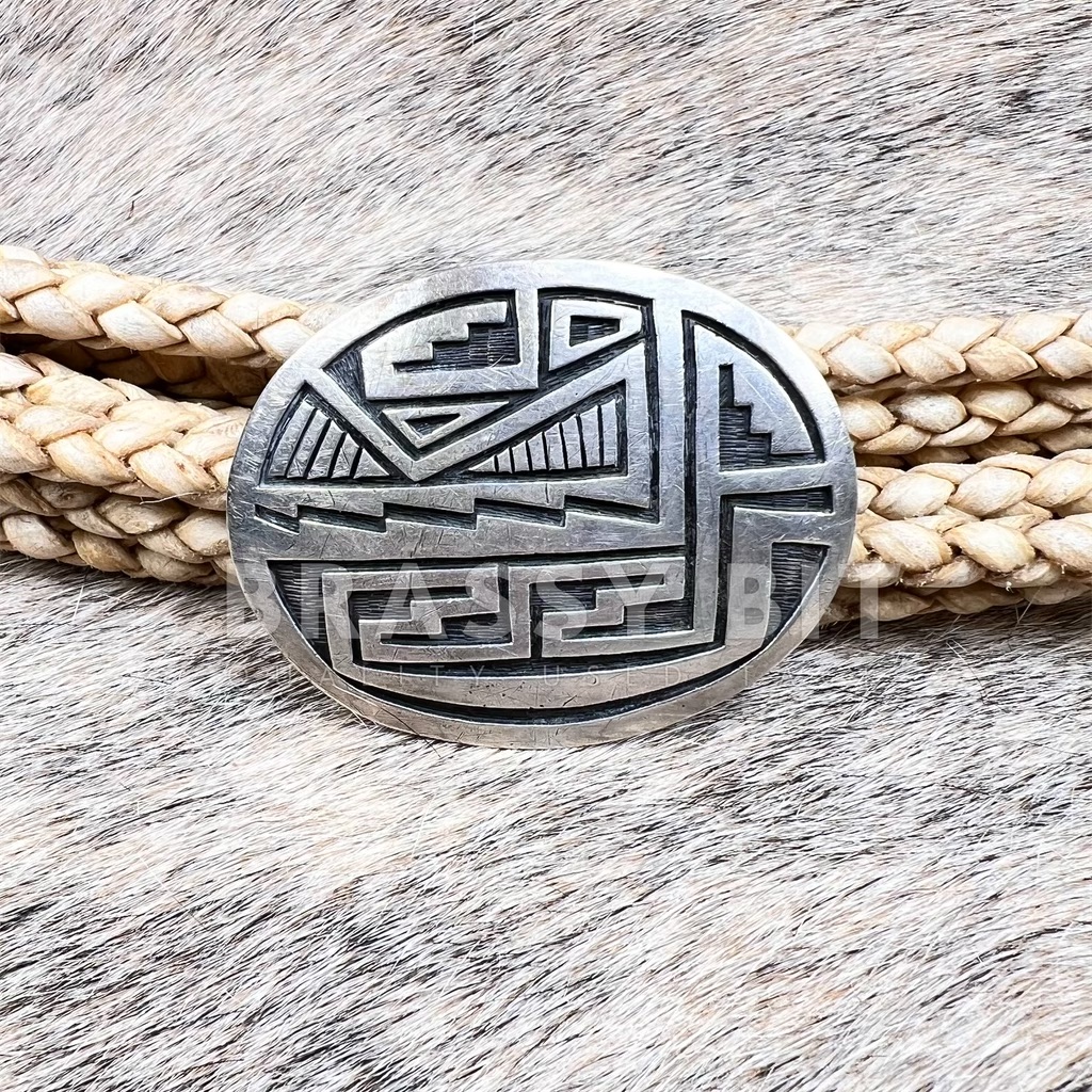 Manuel Hoyungowa Hopi Sterling Silver Belt Buckle – Brassy Bit Tack