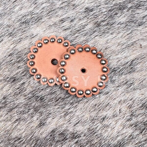 Dotted Leather Saddle Rosettes