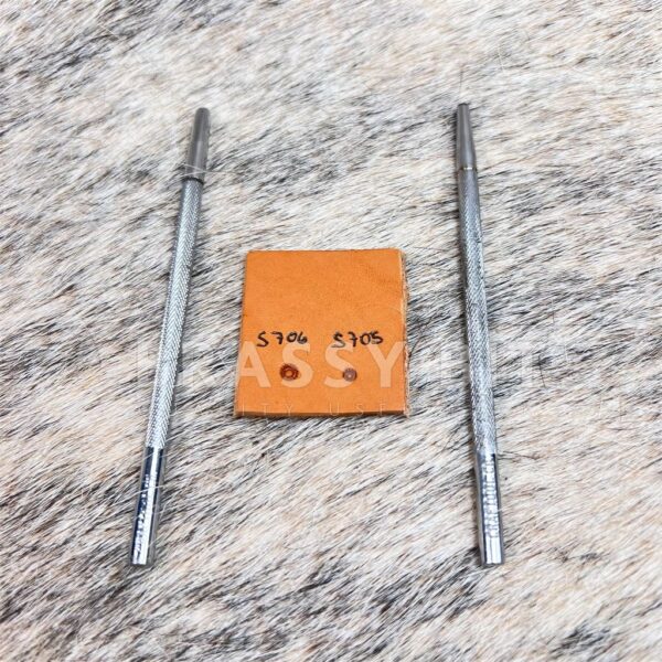 Vintage Crafttool USA Leather Stamping Tool S705 & S706 Lined Seeders