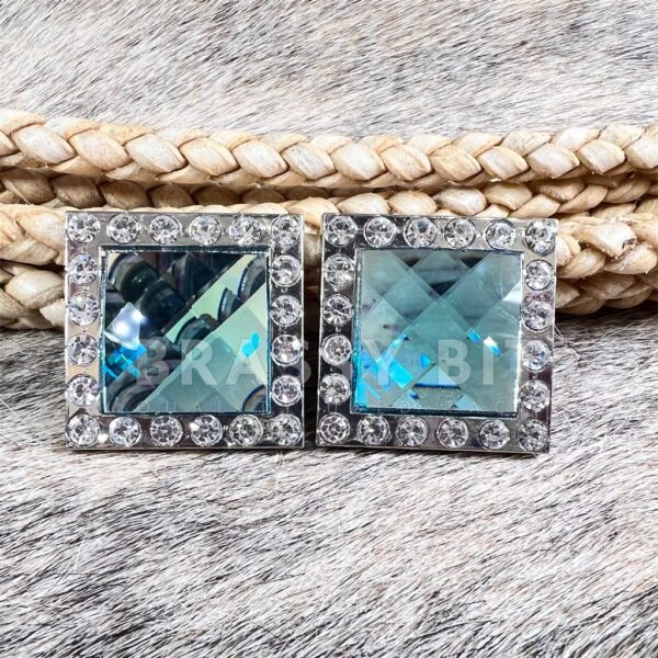 1 1/2" Custom Bling Square Conchos