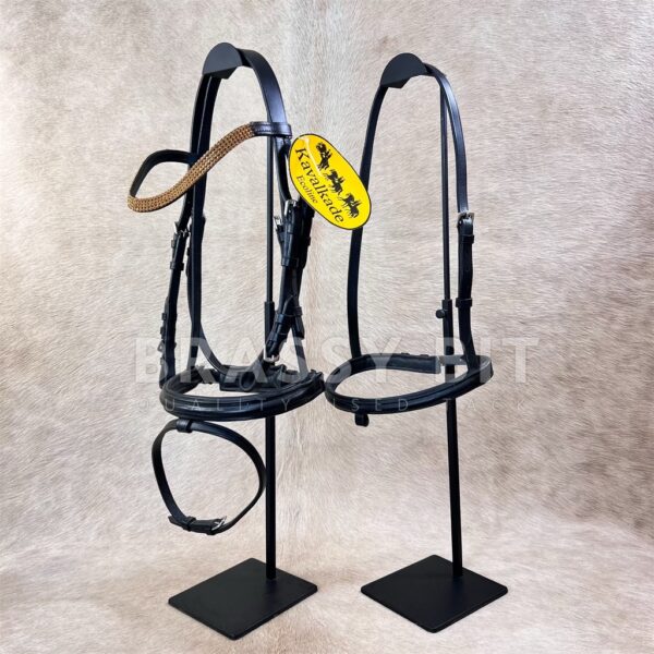 Pony Kavalkade Dressage Bridle w/ Crank Noseband & Snaffle Noseband
