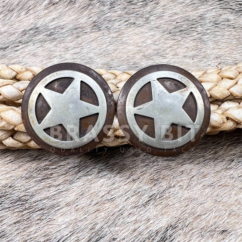 1 1/2″ Western Bridle Loop Conchos – Brassy Bit Tack