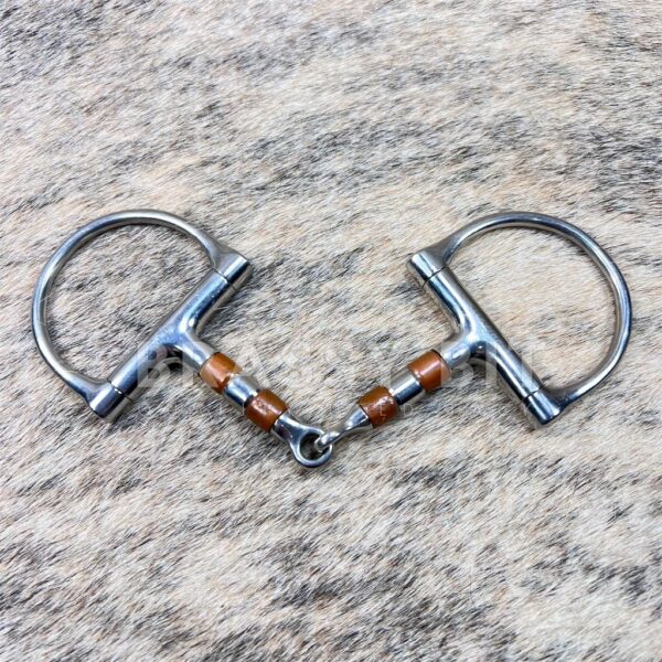 5" D Ring Snaffle w/ Copper Rollers