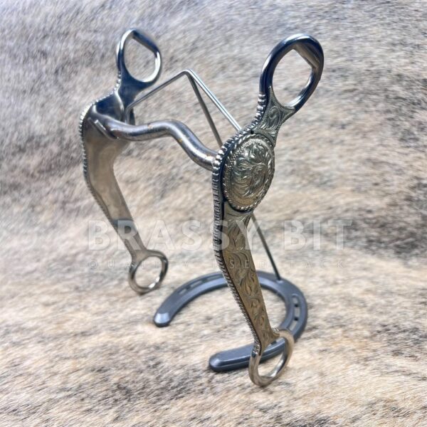 5” Vintage Alpaca Silver Concho Curb Bit