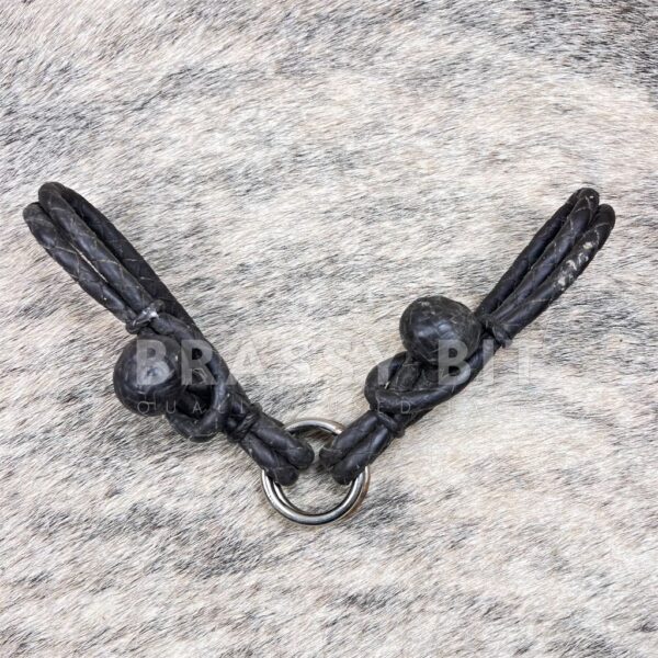 Vintage Dark Plaited Leather Hobbles