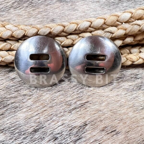 Western Headstall Domed Slot Conchos