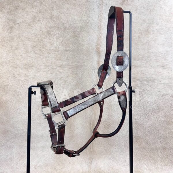 H/S Broken Horn Vintage Sterling Silver Show Halter