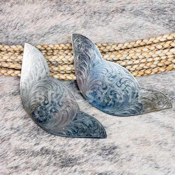 Vintage German Silver Saddle Plate Set