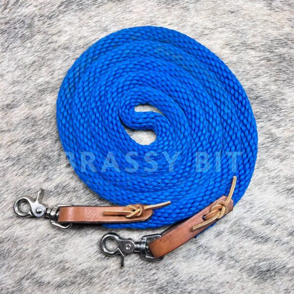 7' Round Nylon Barrel Racing Reins