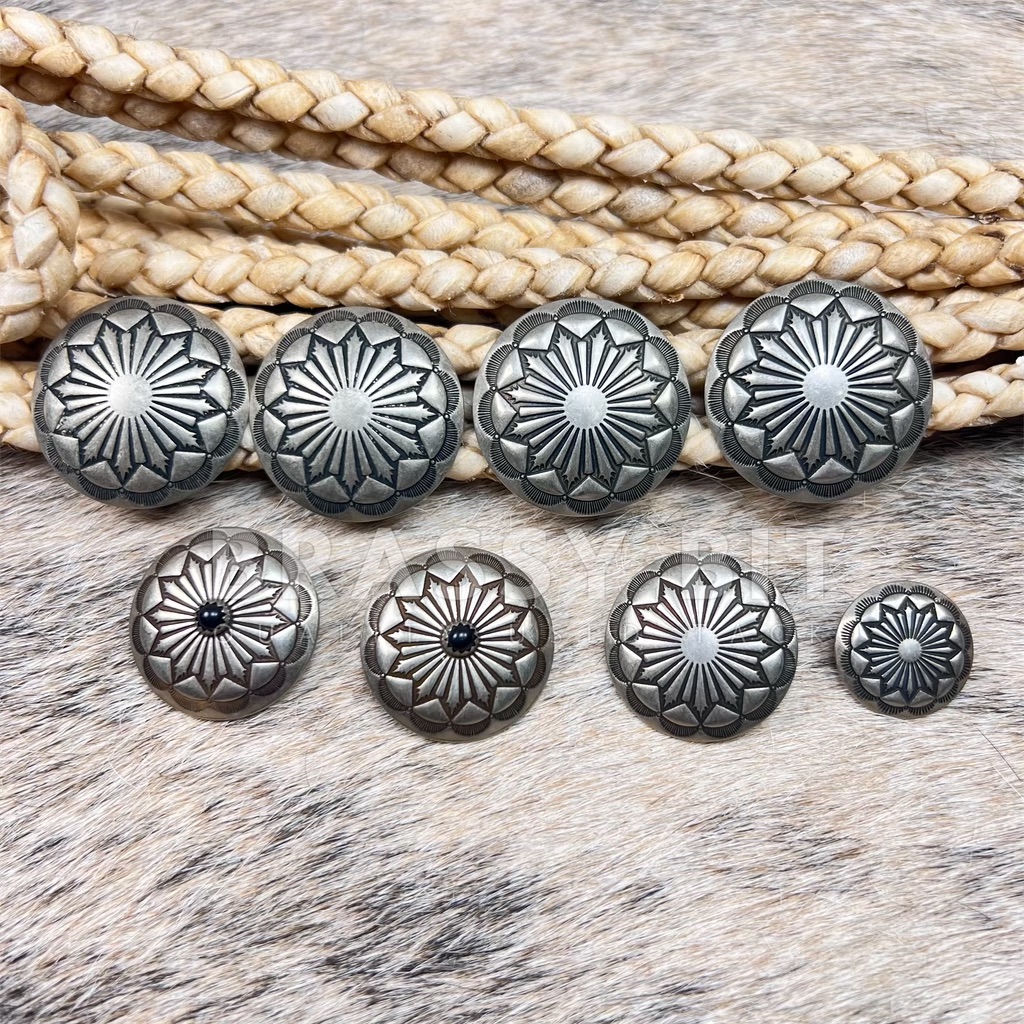 8 Navajo Handmade Sterling Silver Concho Belt Conchos  display picture 1