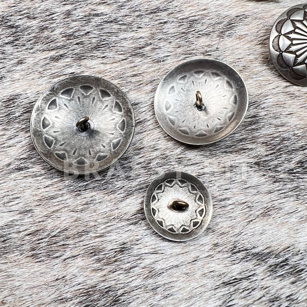 8 Navajo Handmade Sterling Silver Concho Belt Conchos  display picture 2