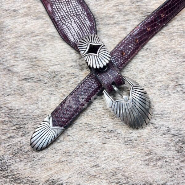 Dan Oliver Shades of the West Sterling Silver Belt Buckle Set