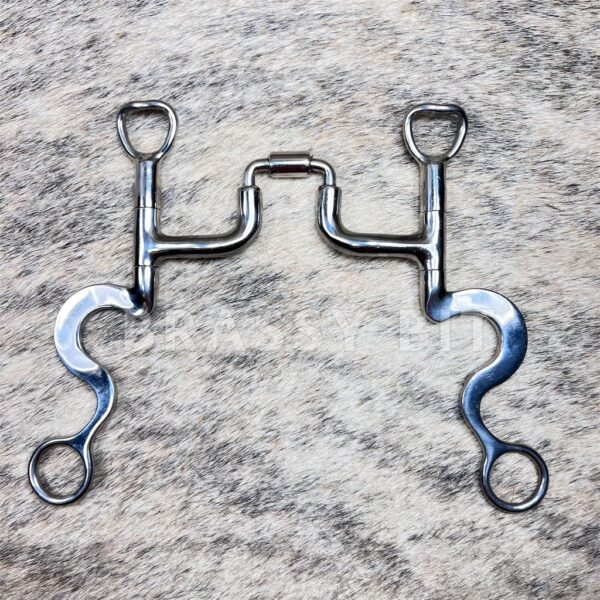 5" Myler Cavalry Shank Correctional Ported Mullen Curb