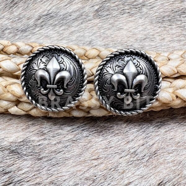 1 1/4" Fleur De Lis Screw Back Conchos