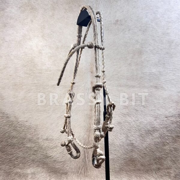 Plaited Rawhide Vaquero Style Bridle