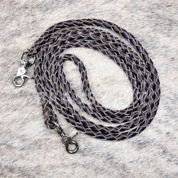 7' Weaver Round Braided Leather Roper Rein