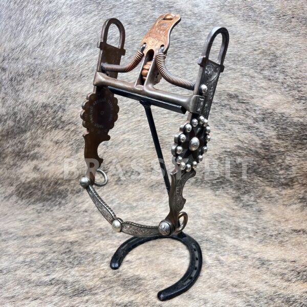 5" Paulino Aguilar Silver Engraved Spade Bit