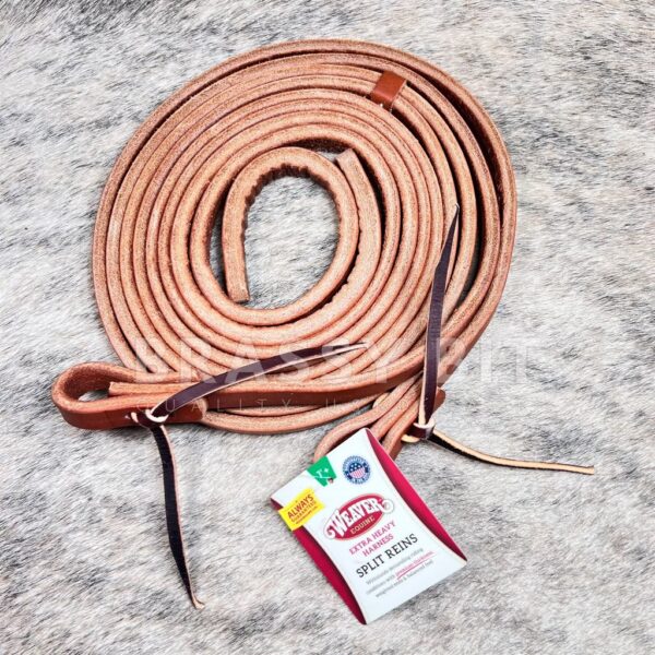 92" Weaver Heavy Leather Split Reins