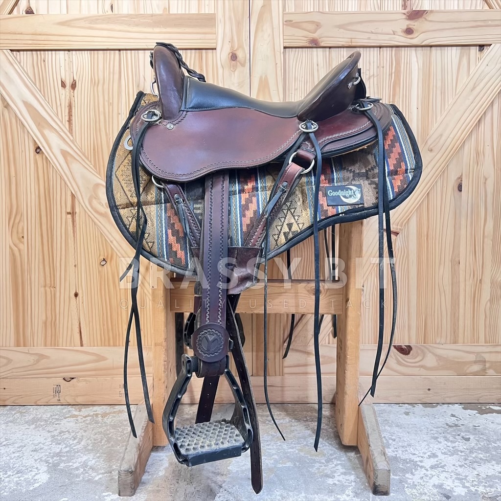 Sangle Cheval Western Cuir Floral ProRider 34x3 Pouces Tan Turquoise
